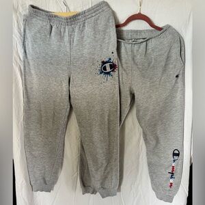 Youth Champion Kids Light Gray Joggers 2 Pair Size XL